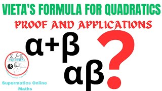 Vietas Formula for Quadratics  Proof and Applications  Algebra 2 [upl. by Harbot]