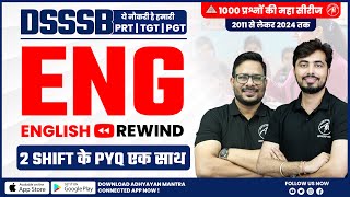 DSSSB English PYQ Rewind Class1 For PRT TGT PGT by Adhyayan Mantra [upl. by Zebulon]