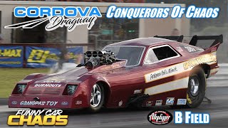 Funny Car Chaos Summer Nationals  Cordova Dragway  Alkydigger BField Coverage  Drag Racing 2024 [upl. by Nywg586]