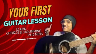 Guitar Lesson 1  Learn Open Chords amp Strumming Pattern [upl. by Rovner812]