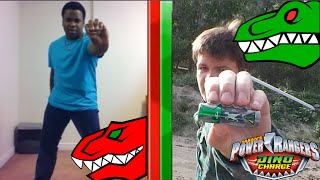 Power Rangers Dino Super Charge Red amp Green Morph [upl. by Dlanger391]