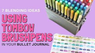 Using Tombow Dual Brush Pens in your Bullet Journal [upl. by Adyht]