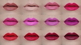 AVON True Color Perfectly Matte Lipsticks  Lip Swatches  Delia Ahmed [upl. by Aicarg]