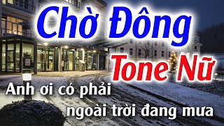 Chờ Đông Karaoke Tone Nữ  F  Đăng Khôi Karaoke  Beat Phối Mới [upl. by Gujral]