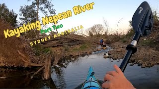 Kayaking Nepean River Sydney Australia from Devlin Road to Yarramundi near Penrith PART TWO [upl. by Nnylatsyrc]