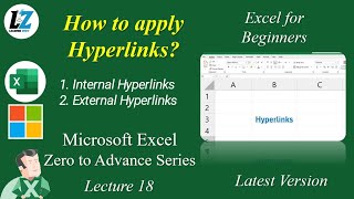 18 Internal amp External Hyperlinks  MS Excel Free Course in UrduHindi excel learning teacher [upl. by Cris]