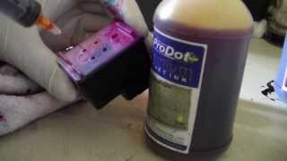 How to refill Hp 802 Color ink cartridge tutorial [upl. by Jaylene]