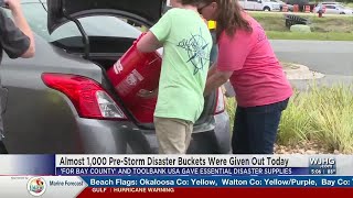 Prestorm disaster buckets given out to residents in Bay County [upl. by Safoelc]