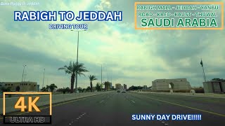 4K A Sunny Morning Drive from Rabigh to Jeddah  Day Tour [upl. by Gnivri630]