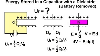 Physics 39 Capacitors 17 of 35 Energy Stored on a Charged Capacitor 2 [upl. by Quarta]