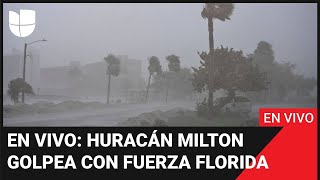 Huracán Milton EN VIVO el ciclón golpea con furia y avanza hacia el interior tras tocar tierra [upl. by Hsevahb]