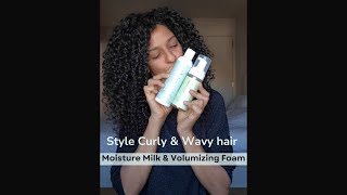 Styling with Moisture Milk amp Volumizing Foam  Ashba Botanics [upl. by Khalsa]