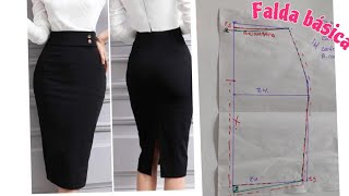 falda básica aquí en este tutorial vas aprender con 3 medidas 2024 ideasfashion [upl. by Ancel796]