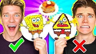 PANCAKE ART CHALLENGE 3 Learn How To Make Spongebob Star Wars Jedi amp Wonder Woman DIY Pancake [upl. by Ankeny]