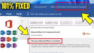 This copy of Microsoft office is not activated  Product Activation Failed in Ms Office amp 365  Fix [upl. by Edelstein]