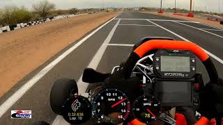 POV Kart Practice Lap with F1 Style Shifter Paddles  March 23 2024  PKRA Full Track CW [upl. by Deyes833]