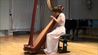 Bach Violin Sonata no1 presto harp  Lydia Pikalov [upl. by Lemieux]