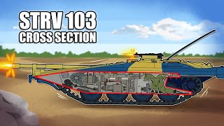 Life Inside The Flattest Tank  STRV 103 Cross Section [upl. by Yssirc484]