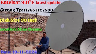 Eutelsat 90°E Ku Band latest update on 76 feet dish antenna Date 19112024 [upl. by Atte278]