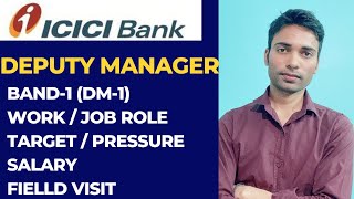 DEPUTY MANAGER WORK IN ICICI BANK BAND 1  SALARY  TARGET icici icicibank icicibankrecruitment [upl. by Otrebor246]