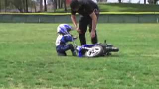 3 Year old riding his PW50 without training wheels for the first time [upl. by Gnagflow]