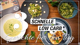 3 schnelle Low Carb Gerichte die dich voller Energie durch den Tag bringen [upl. by Labina257]