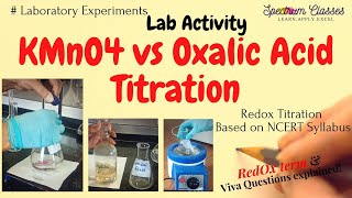 Determination of concentration of KMnO4 solution using Oxalic Acid Redox Titration  Class 11amp12 [upl. by Erskine]