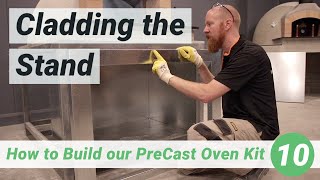 How to Build our PreCast Oven Kit  10 Cladding the Stand [upl. by Pirnot]