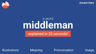 MIDDLEMAN  Meaning and Pronunciation [upl. by Asirram]