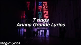 7 rings  Ariana Grande Lyrics [upl. by Tterrej987]