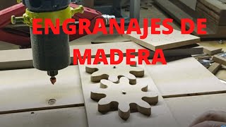 SUPERFACIL Como hacer engranajes de madera How to make wooden gears [upl. by Asserat]