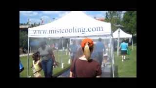 Misting Tent Rental by MISTCOOLINGcom  Misting Tent  Portable Misting Systems [upl. by Neenwahs799]