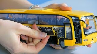 Unboxing toys toy yellow bus play with toys [upl. by Nohs]