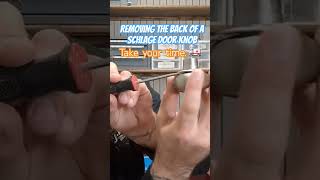 How to remove the back side of a schlage door knob locksmith rekey tutorial [upl. by Rodablas124]