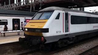 Abellio Greater Anglia Class 82  90 MK3 Set pass Stratford HD [upl. by Bonni]