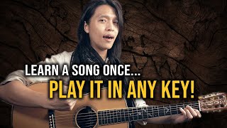 How to Transpose Chords on Guitar Learn a Song Once Play it in ANY Key [upl. by Little]