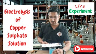 Electrolysis of Copper Sulphate chemistry electrolysis [upl. by Brine]