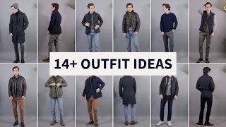 14 Layering Outfit Ideas for Men  Smart Casual Fall Winter Outfits [upl. by Amelita73]