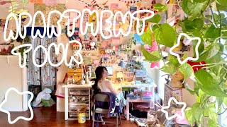 LA studio apartment tour ★彡⋆｡°✩ maximalist plants  trinkets [upl. by Anomas]