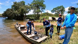 Descobrimos um Paraíso Escondido para Pescar Tilápias Gigantes  Montamos acampamento [upl. by Ladiv]