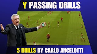 🔰High Intensity Y Passing Drills Soccer  5 Drills by Carlo Ancelotti [upl. by Keryt732]