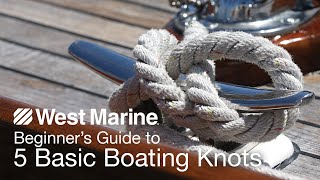 Beginners Guide to 5 Basic Boating Knots [upl. by Sybley]