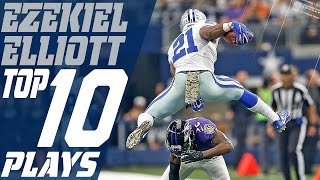 Ezekiel Elliotts Top 10 Plays of the 2016 Season  Dallas Cowboys  NFL Highlights [upl. by Jahdai]