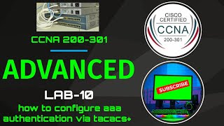 how to enable aaa authentication list and tacacs  server lab 10 [upl. by Gamali]