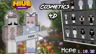 MCPE COSMETICS 4D Capes with skins and More works on Hive 11832 [upl. by Tillo]