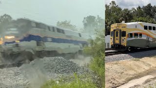 Railfanning Amtrak and SunRail on Deland station opening day ft 164 81224 [upl. by Badger]