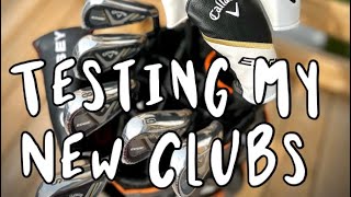 Callaway Edge Driver 3 Woods 5 Hybrid Testing by a beginner golfer [upl. by Leahkim]