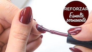 TRUCO Refuerzo uñas de esmalte permanente  Manicura24 [upl. by Chem]