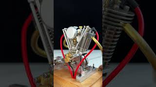 Miniature Desktop Harley V2 Engine Model [upl. by Eintruok]