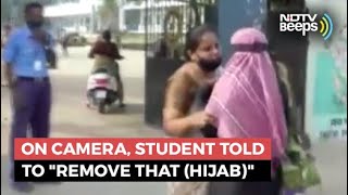 Karnataka School Student Told To quotRemove That Hijabquot [upl. by Ylloh]